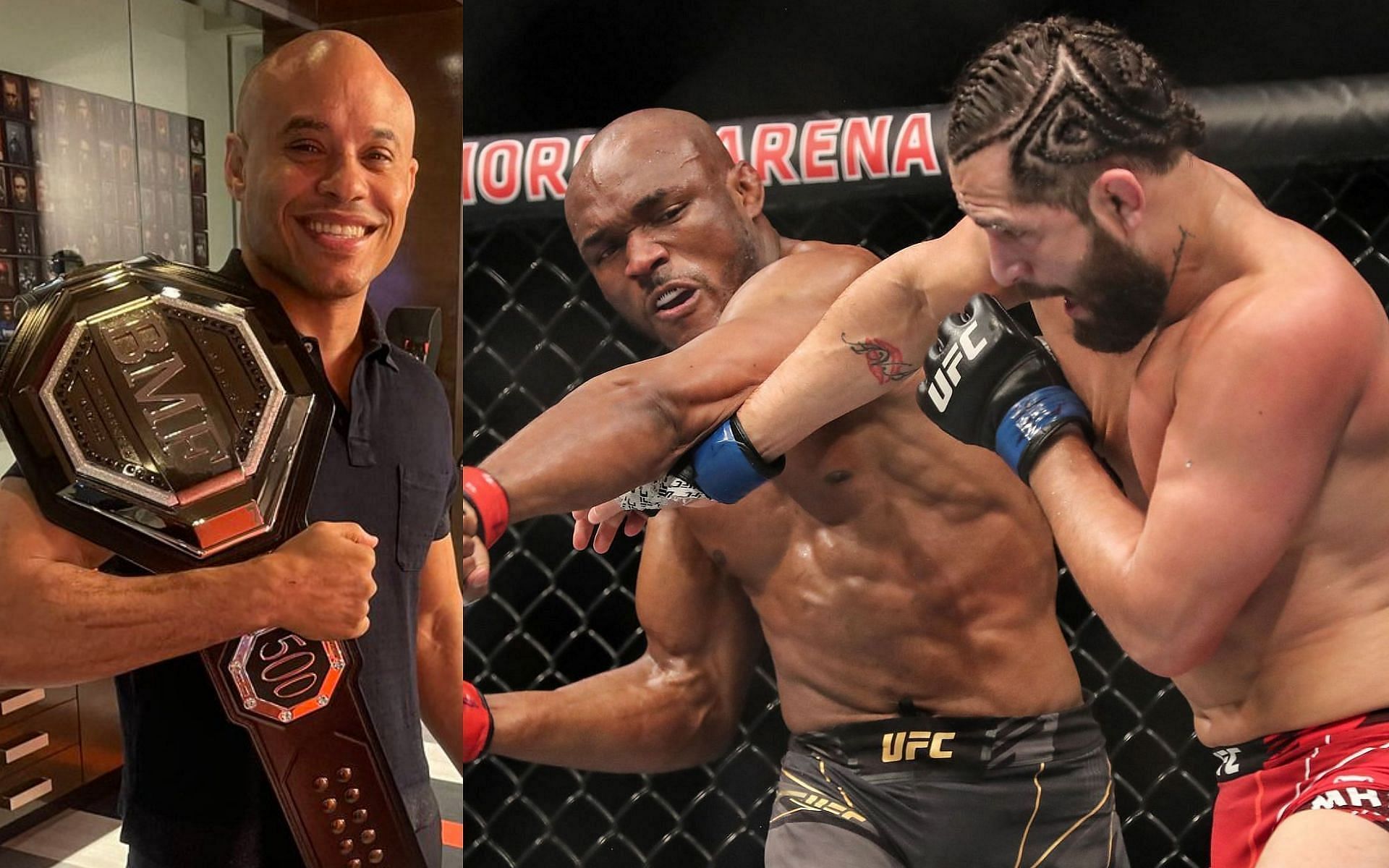 Ali Abdelaziz (left) and Kamaru Usman vs. Jorge Masvidal (right) [Image courtesy - @AliAbdelaziz00 on Twitter]