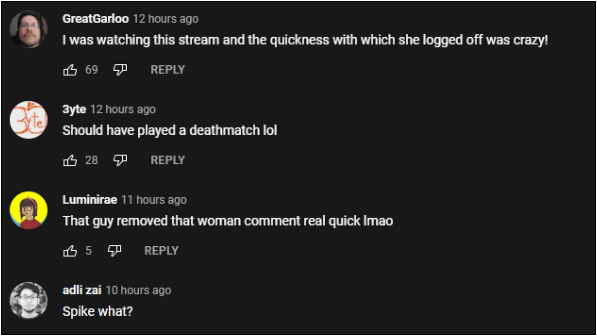 Viewers give their takes on Valkyrae bailing on Spike Rush (Image via YouTube)