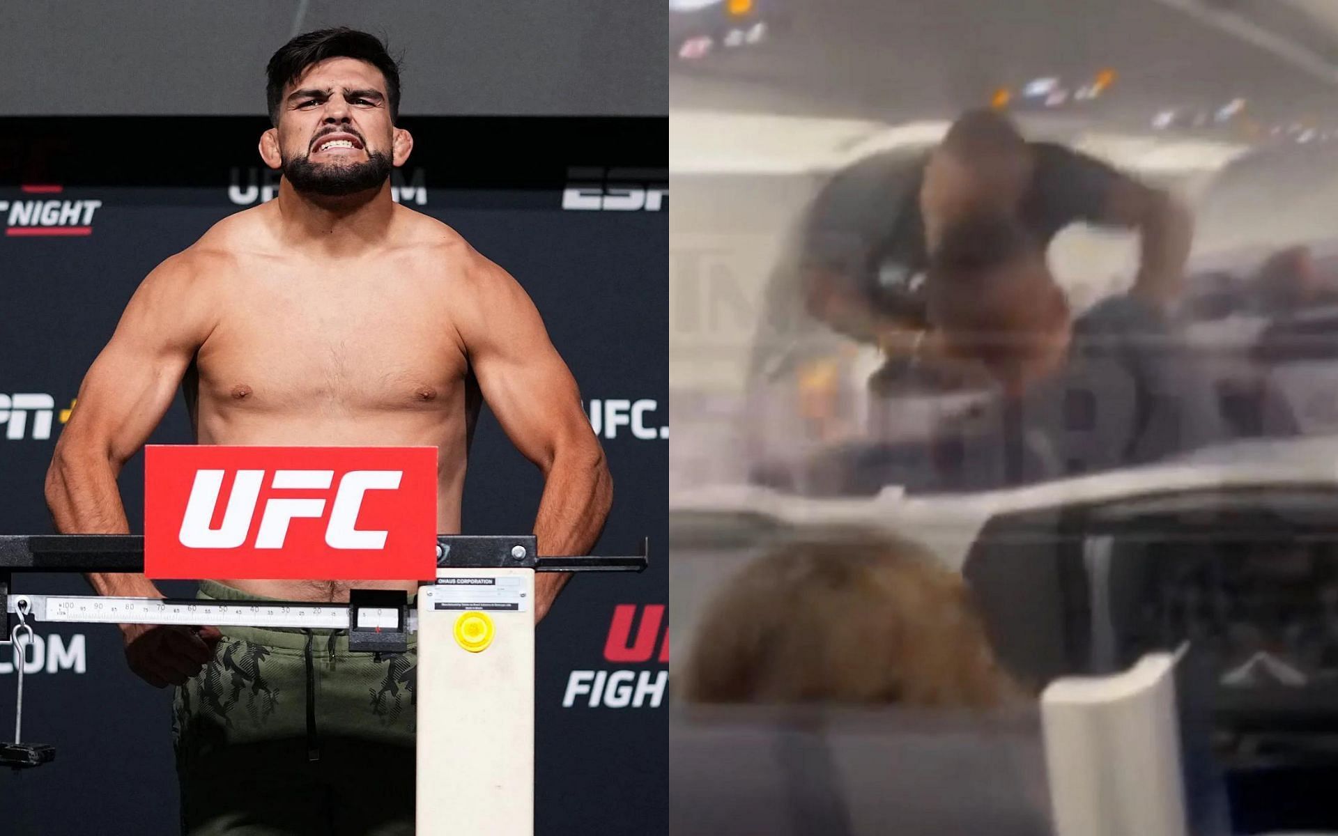 Kelvin Gastelum (left) urges fans not to act up following the Mike Tyson controversy (right) [Image via. NewYorkPost]