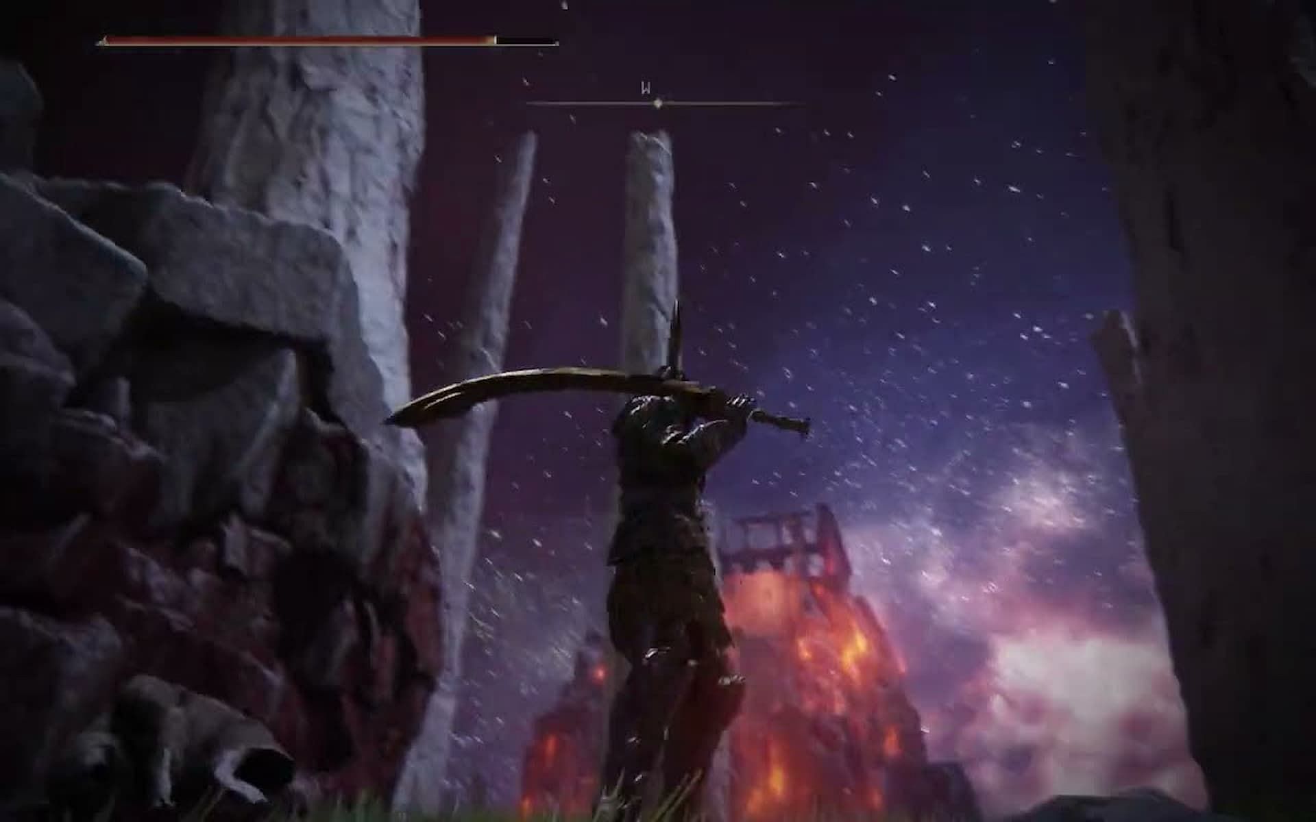 A Tarnished with the Onyx Lord&#039;s Greatsword in Elden Ring (Image via FromSoftware Inc.)