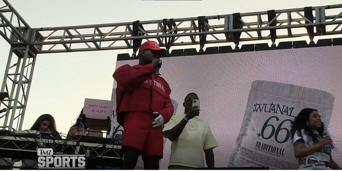 WATCH: Antonio Brown smokes gigantic blunt on 4/20 event and raps tracks from new album