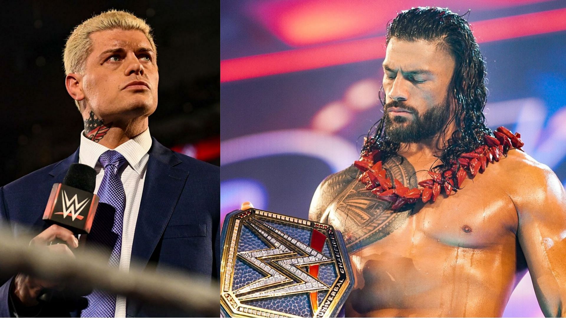 Cody Rhodes (left) and Roman Reigns (right)