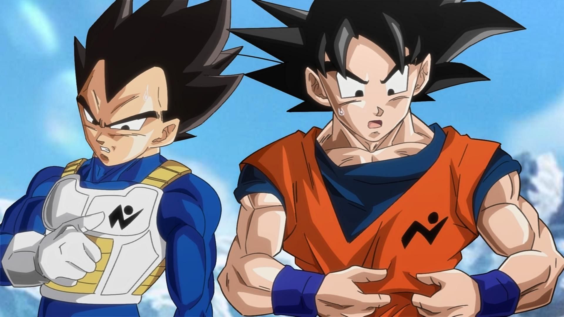 Goku and Vegeta, as seen in the &#039;Dragon Ball Super&#039; anime (Image via Toei Animation)