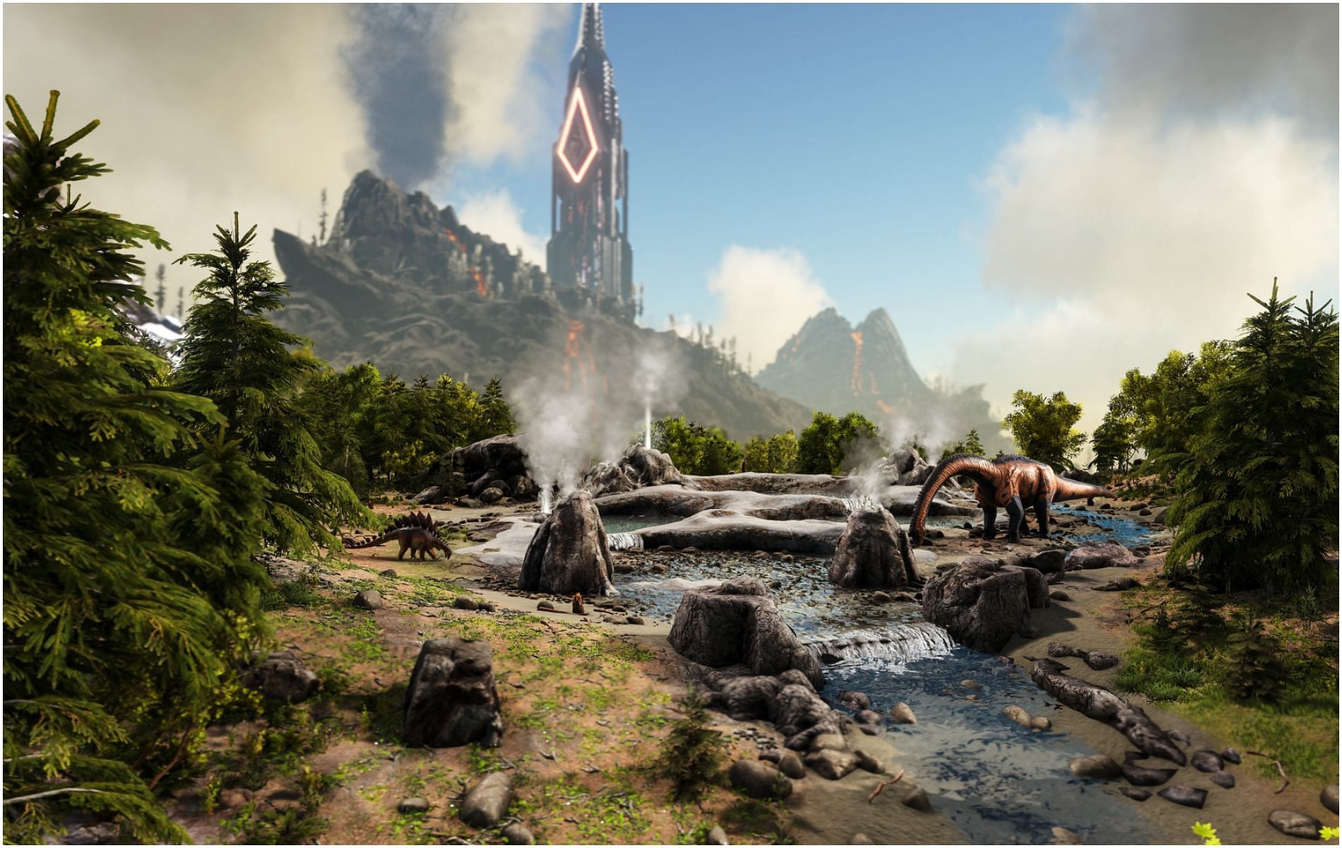 There are quite a few servers available for ARK: Lost Island (Image via ARK)