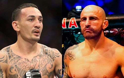 Max Holloway (left), Alexander Volkanovski (right)