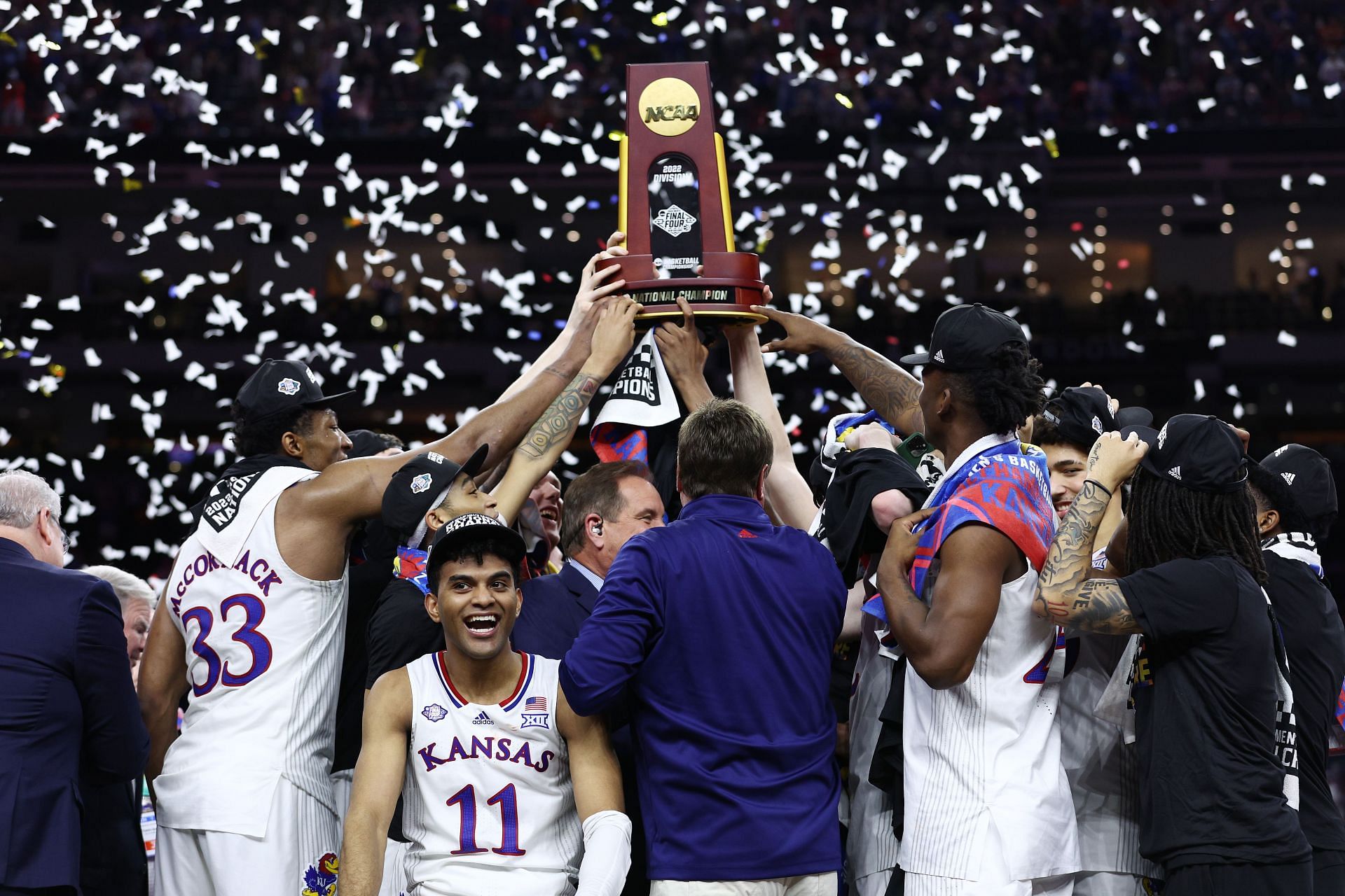 The Kansas Jayhawks won the national championship thanks to great performances from their star players.