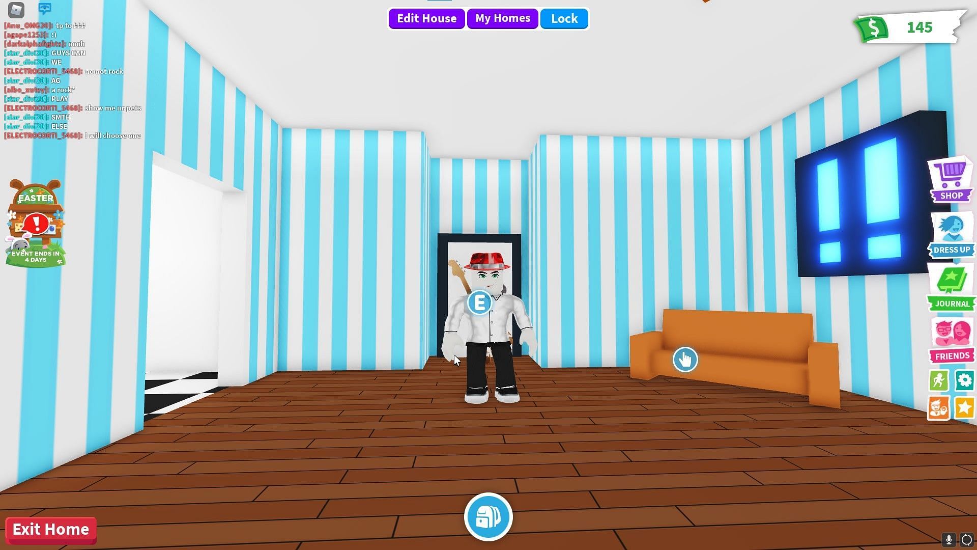 Gamers can also base the build of the Modern Mansion based on their character (Image via Roblox)