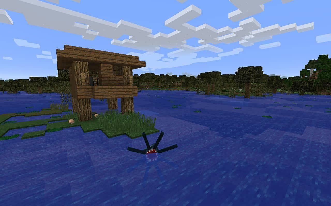 An example of a witch's hut (Image via Mojang)