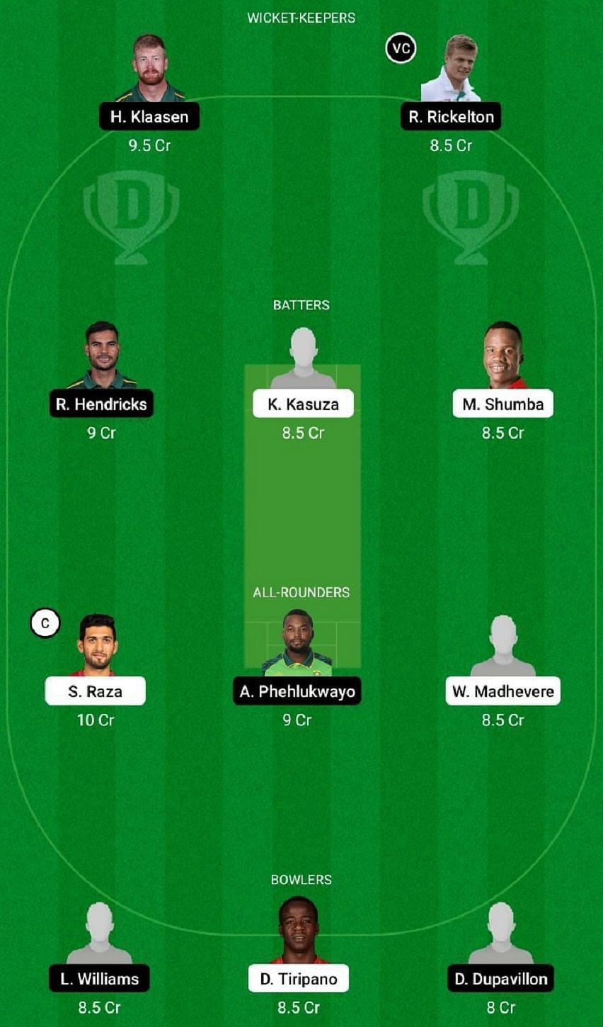 ZIM-XI vs SA-A Dream11 Fantasy Tip #2