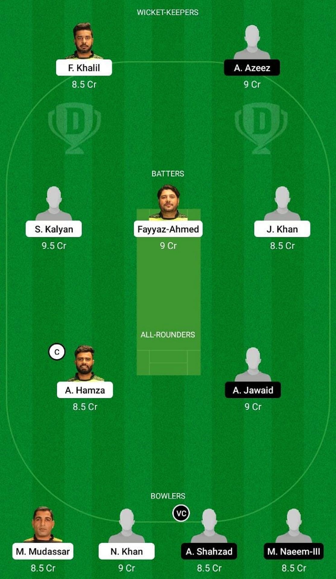 KAS vs DUA Dream11 Fantasy Suggestion #1