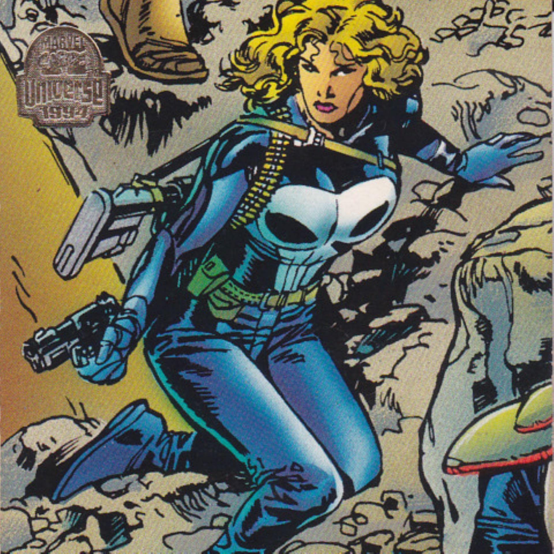 Lynn Michaels becomes Lady Punisher when Frank Castles dies.(Image via Marvel)