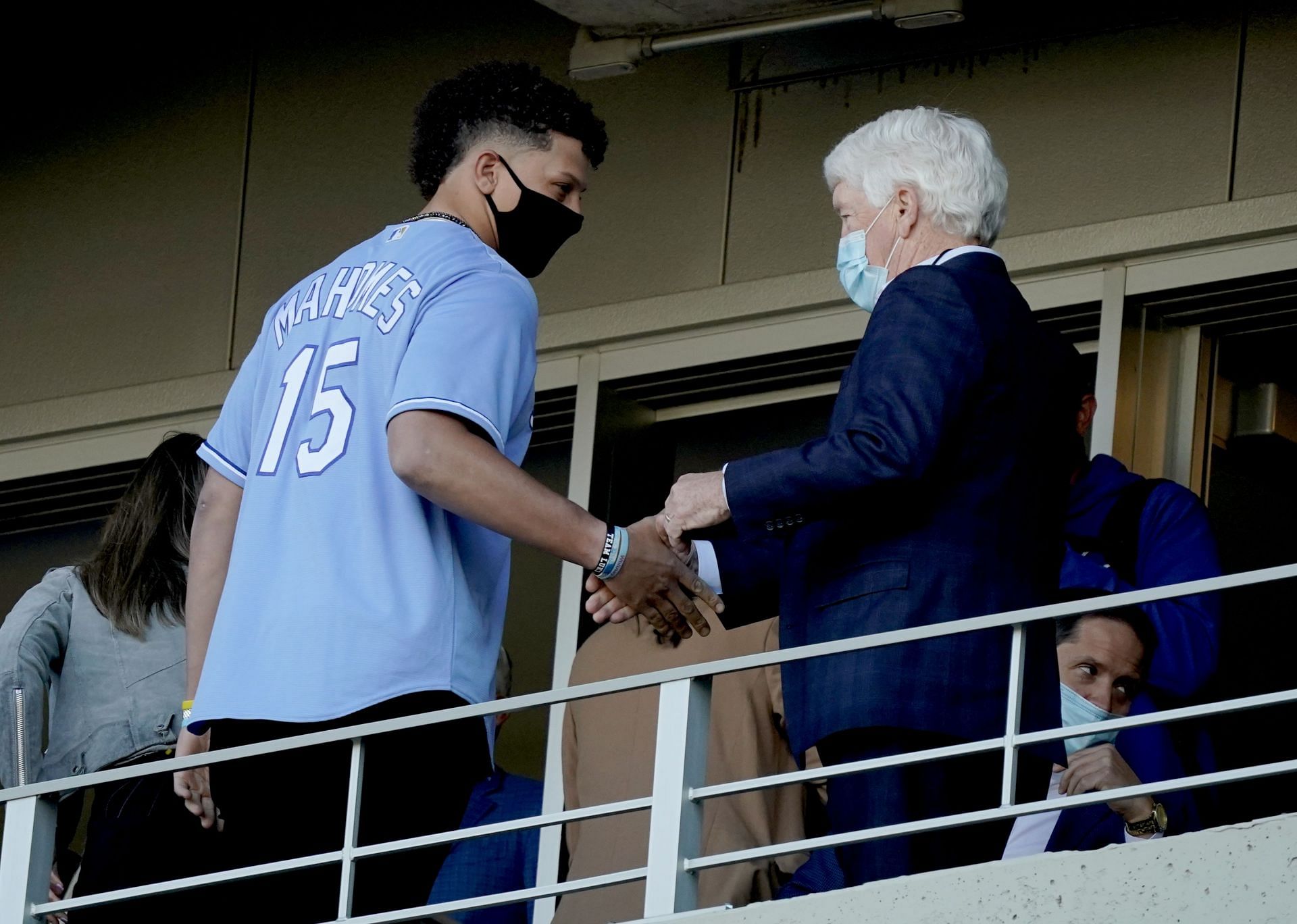 Kansas City Royals owners Patrick Mahomes and John Sherman