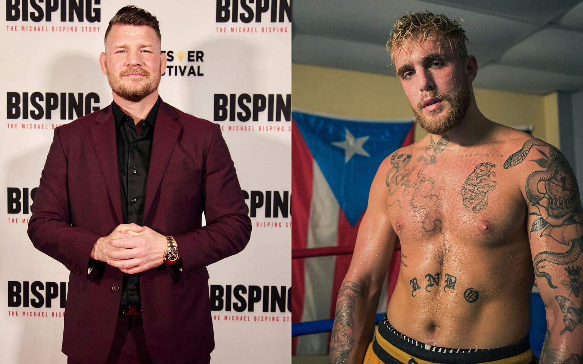 Michael Bisping (left) and Jake Paul (right) [Images Courtesy @mikebisping and @jakepaul Instagram]