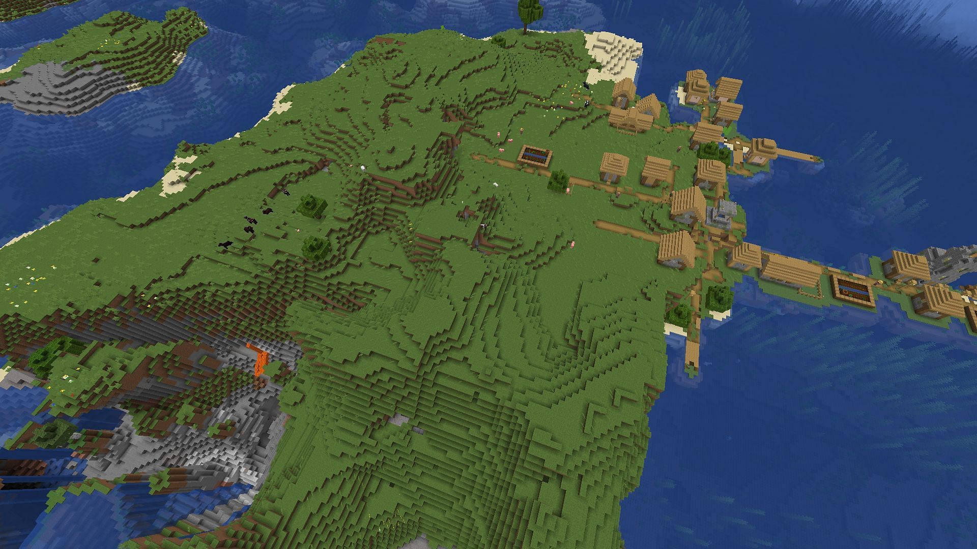 A photo of Seed spawning island (Image via Minecraft)