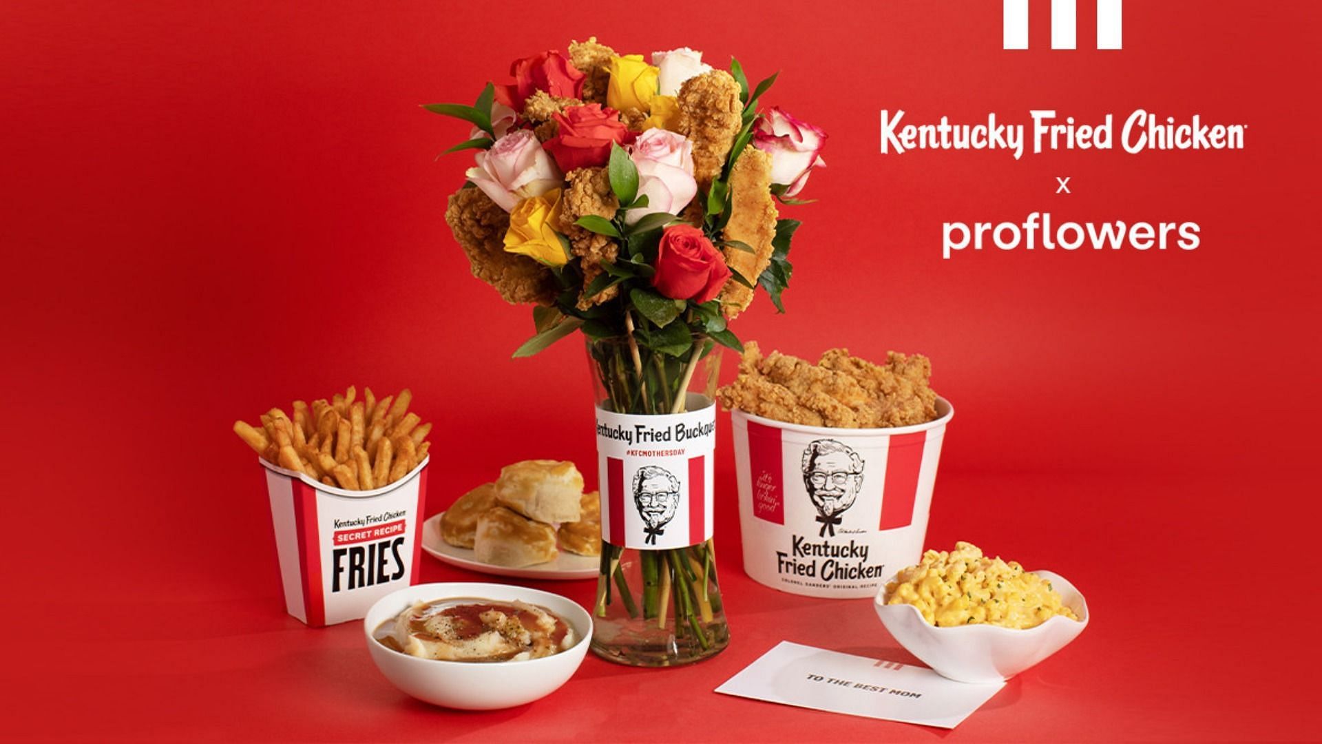 KFC announces a fried chicken bouquet for Mother&#039;s Day (Image via PRNewsfoto/Kentucky Fried Chicken)