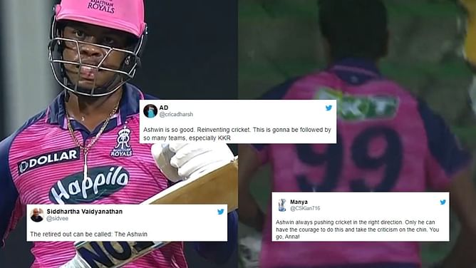 "Ashwin at the center of it all, destiny!" - Fans shocked as Ravichandran Ashwin becomes first player to be 'retired out' in IPL history