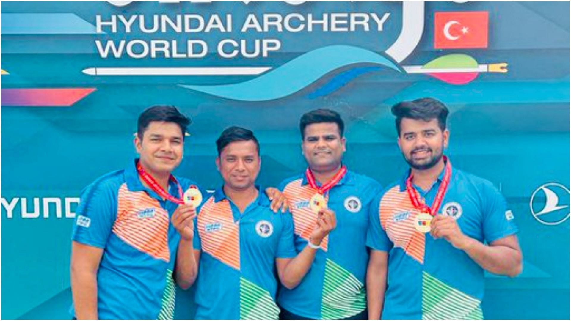 Archery World Cup 2022: Abhishek Verma, Rajat Chauhan and Aman Saini win gold.