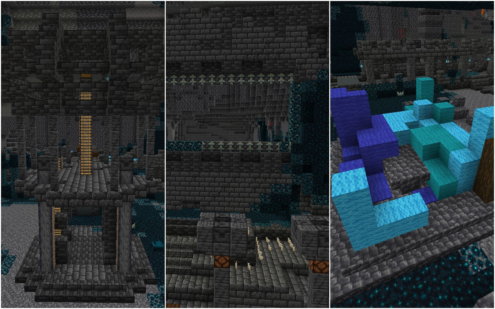 Different structures in Ancient City (Image via Mojang)