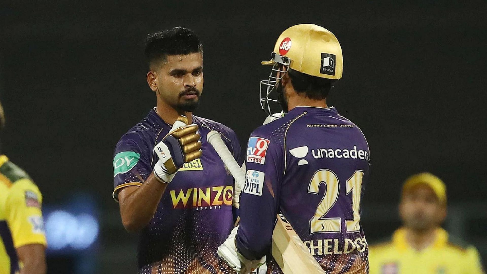 Shreyas Iyer (L) hasn&#039;t quite hit top gear with the bat for KKR so far. (P.C.:iplt20.com)