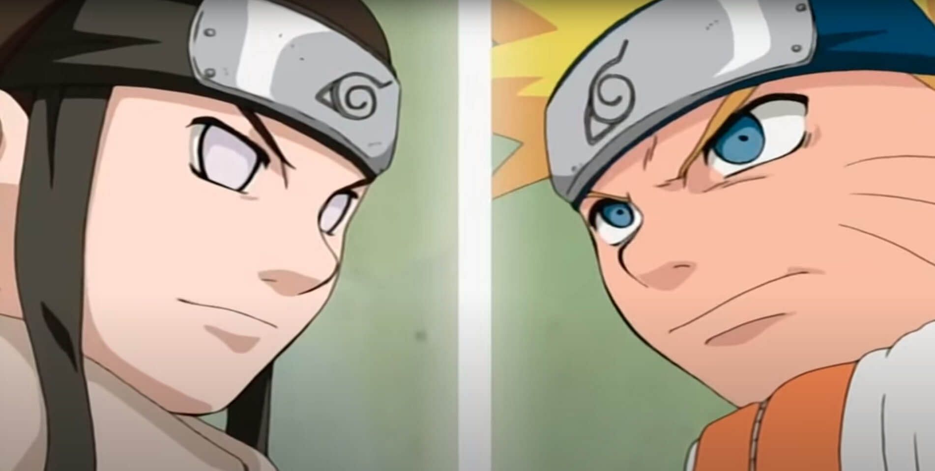 Naruto vs. Neji in the original anime (Image via Pierrot)