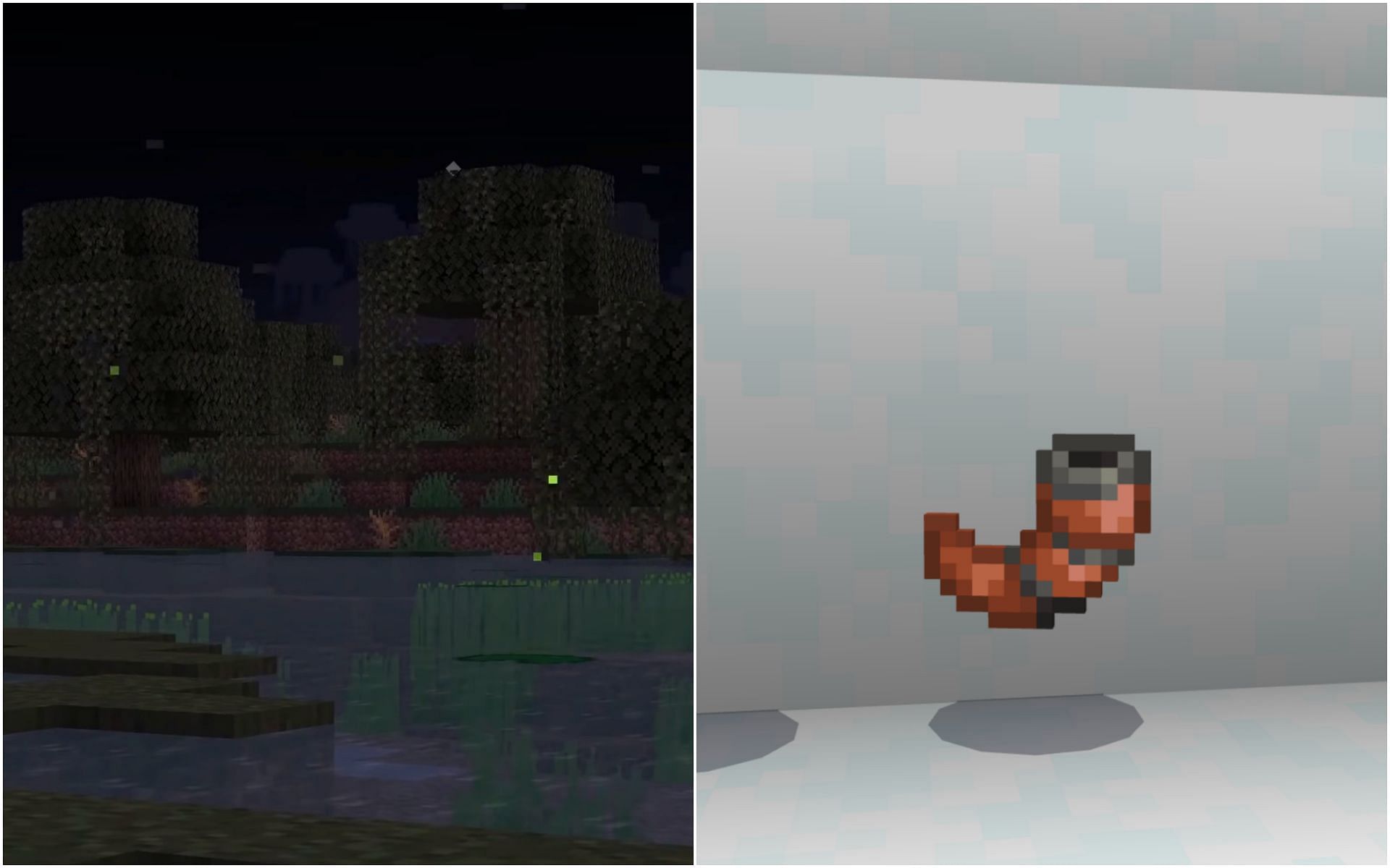 Fireflies and copper horns (Image via Mojang)