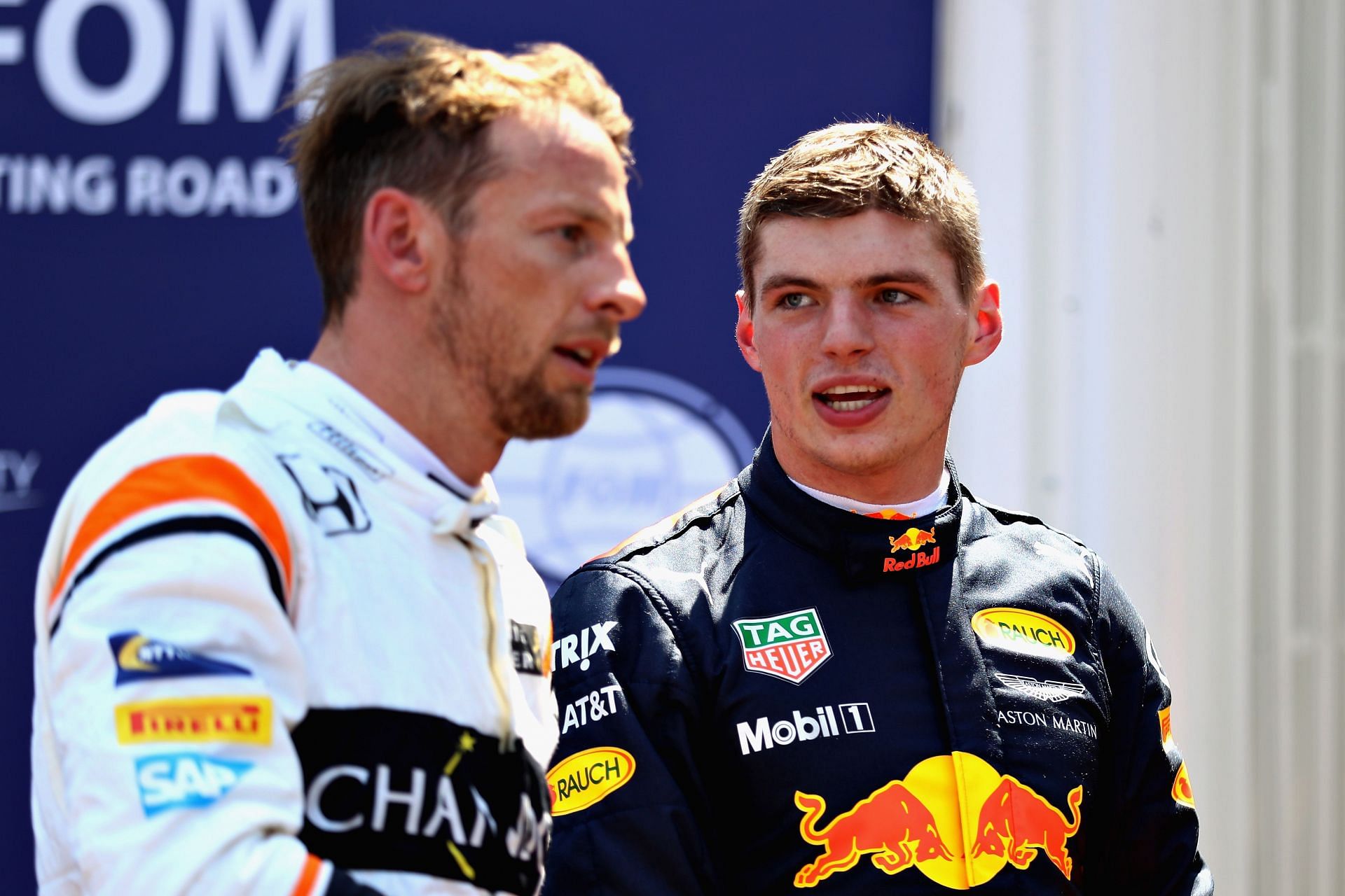 F1 Grand Prix of Monaco - Qualifying - A young Max Verstappen with Jenson Button.