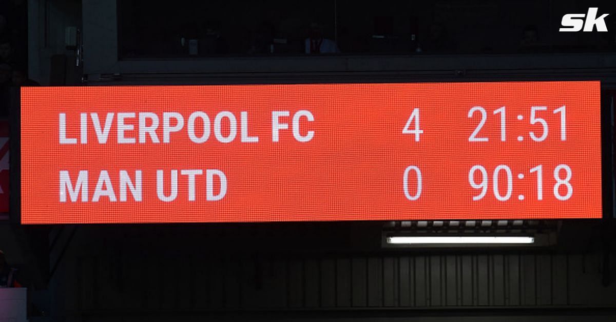 Manchester United were hammered 9-0 on aggregate by Liverpool in the PL this season
