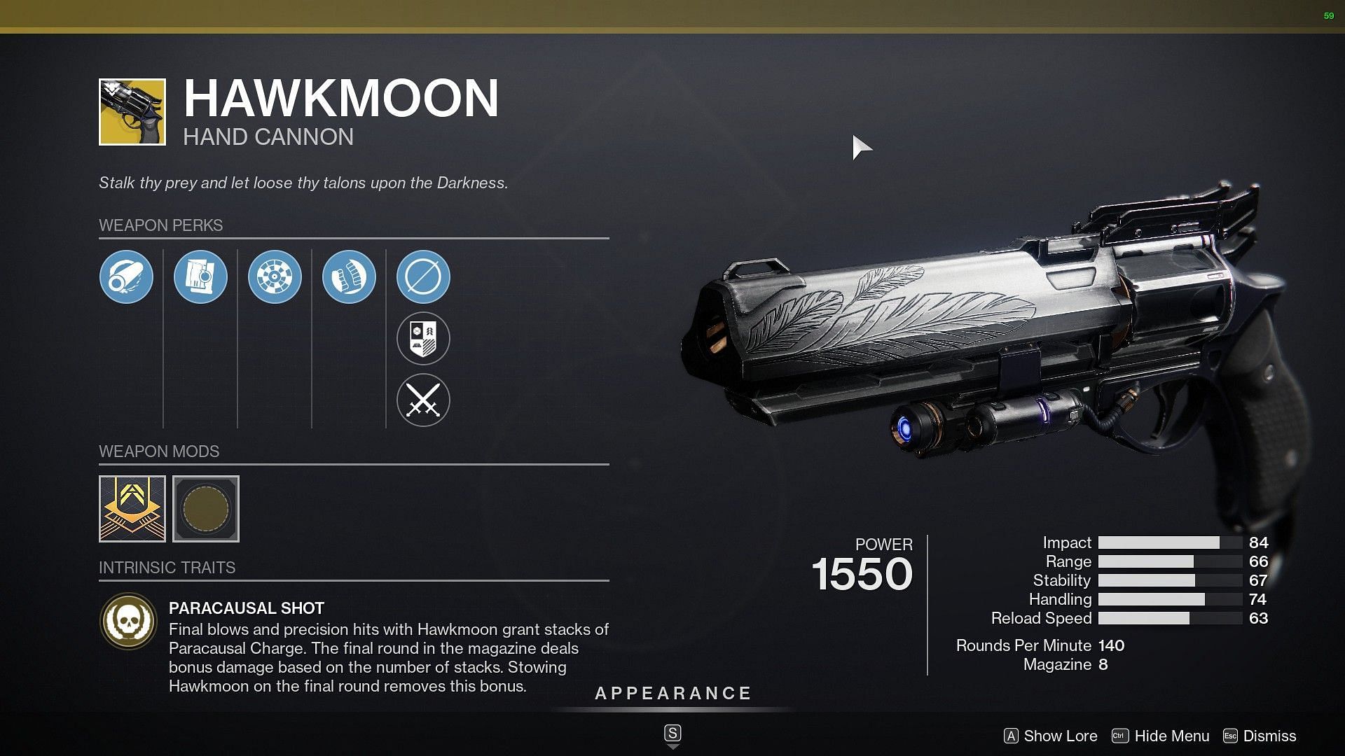 Hawkmoon with a Rangefinder (Image via Bungie)