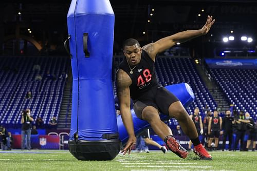 Defensive end Travon Walker at the NFL Combine