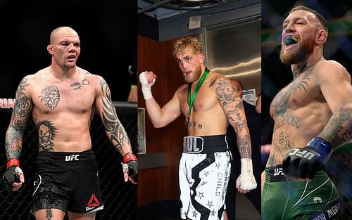 Anthony Smith (left); Jake Paul (middle); Conor McGregor (right)