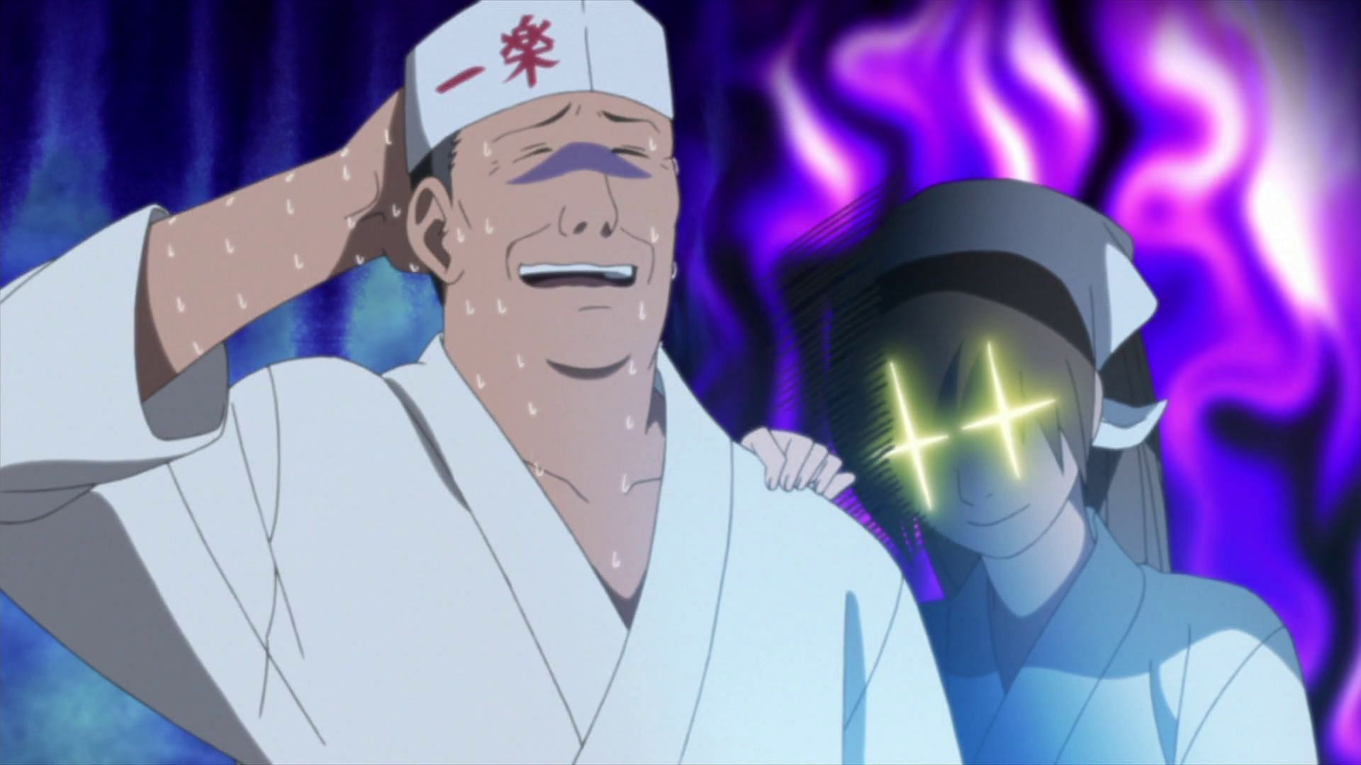 Teuchi and Ayame as they appear in &#039;Boruto&#039; (Image via Pierrot)