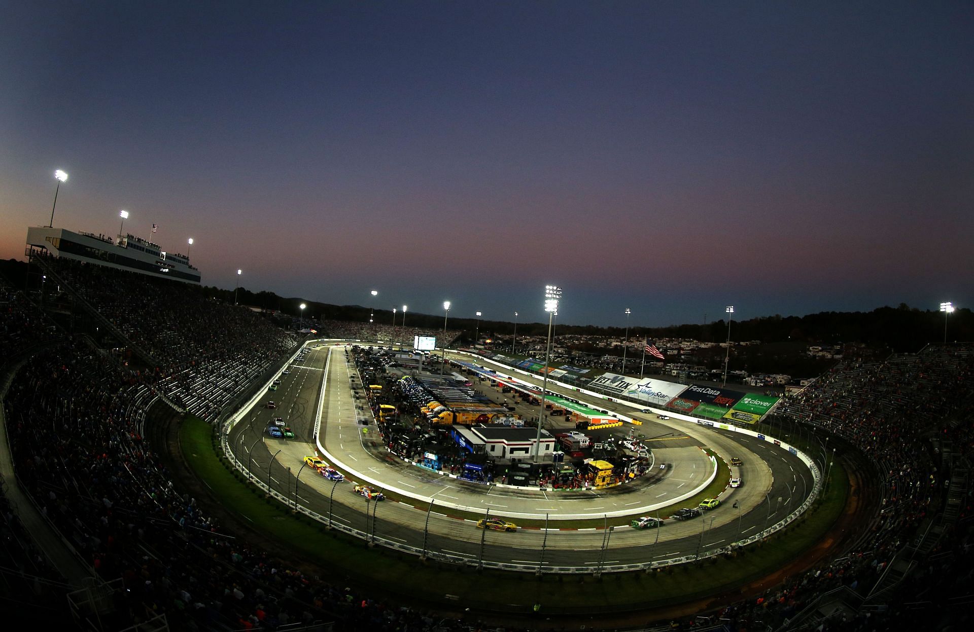 General view of racing during the Monster Energy NASCAR Cup Series First Data 500 at Martinsville Speedway (Photo by Brian Lawdermilk/Getty Images)