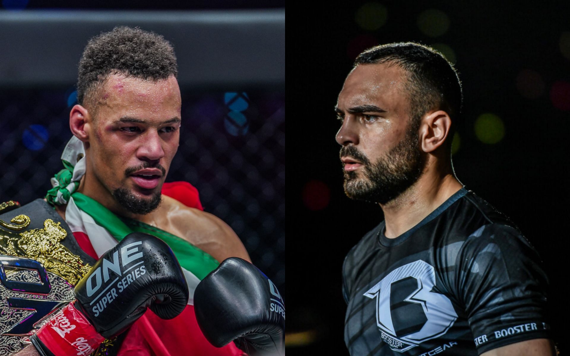 Arian Sadikovic (right) says his world title opportunity against Regian Eersel (left) has to be the defining moment of his career. [Photos ONE Championship]