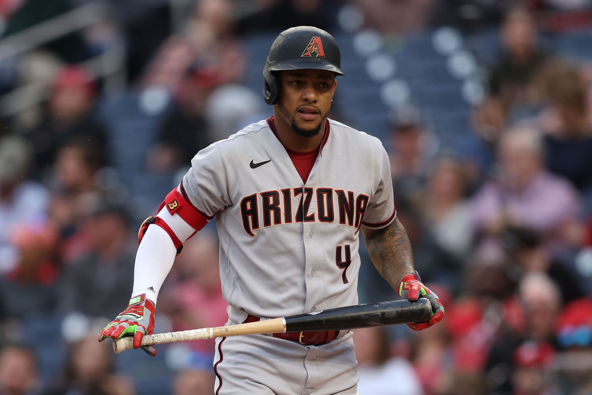 WASHINGTON, DC - APRIL 21: Ketel Marte #4 of the Arizona Diamondbacks