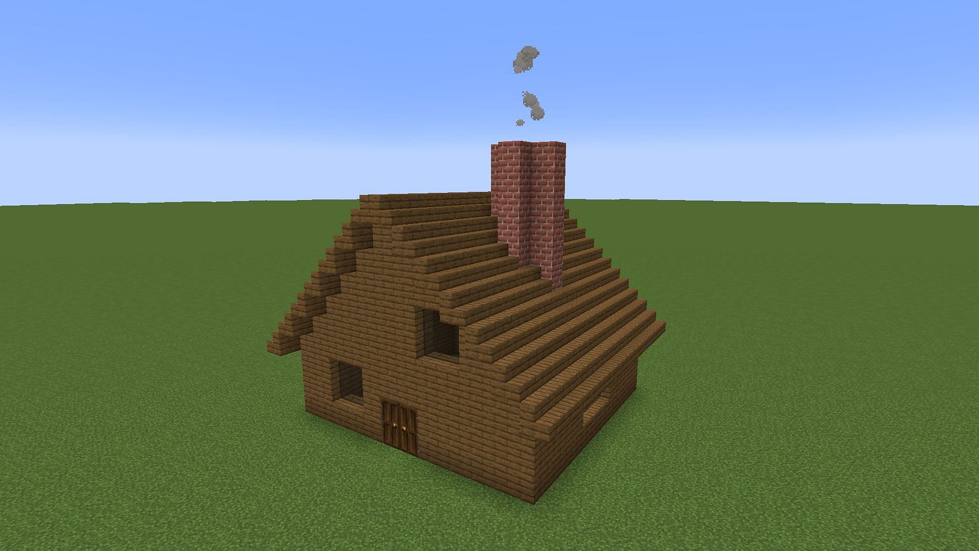 Hut with chimney (Image via Minecraft)