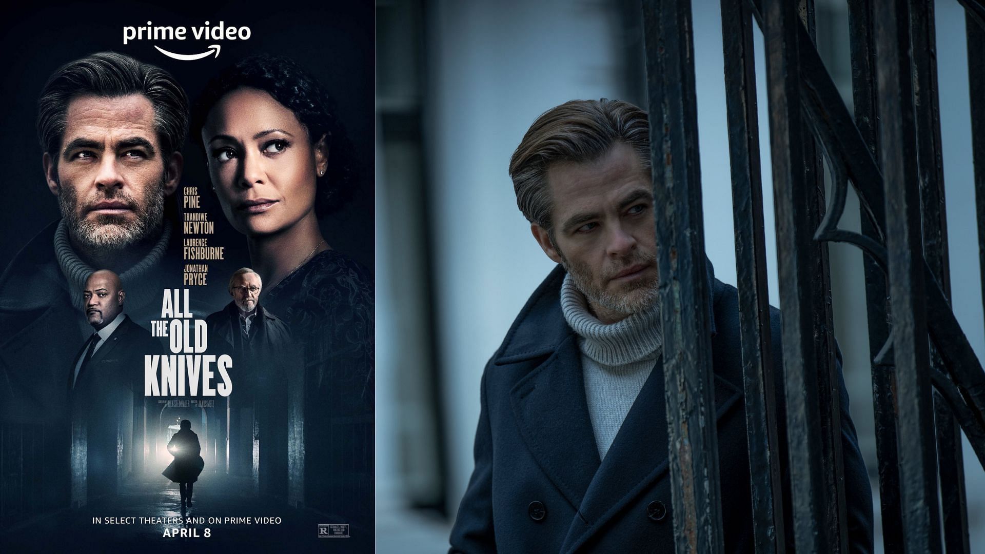 Chris Pine-starrer espionage thriller All the Old Knives will air on Prime Video this April 8 (Image via @msbreviews, @pramitheus/Twitter)
