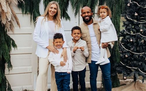 Demetrious Johnson (second from right) says he chooses keep his children and wife Destiny (first from left) at home whenever he fights to prevent them from getting exposed to COVID-19. [Photo Demetrious Johnson Instagram]