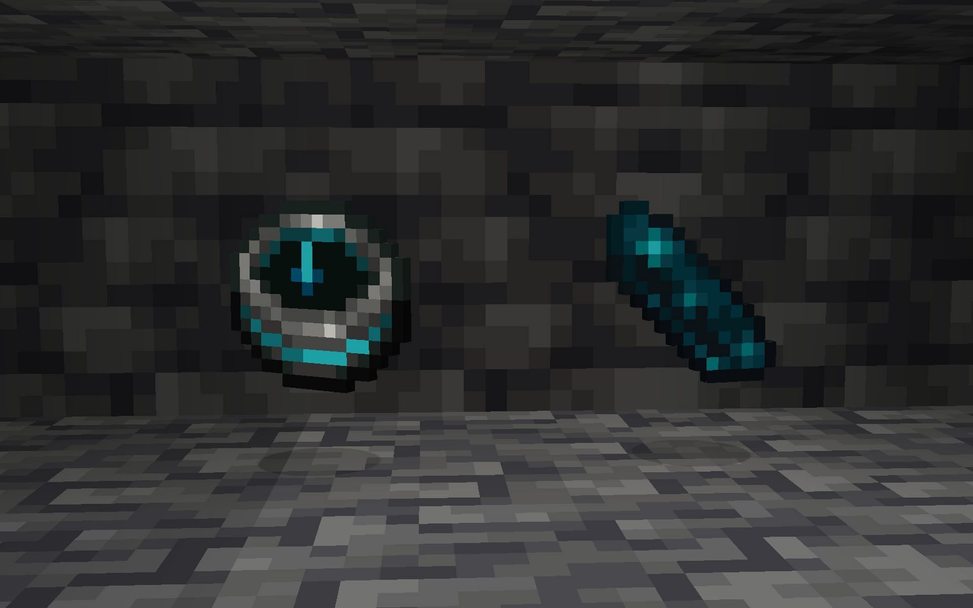 The compass and echo shard are the two new items (Image via Minecraft)