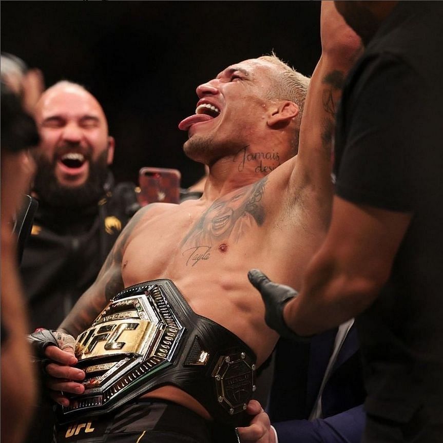 Charles Oliveira after defending his lightweight title [Image via @charlesdobronxs on Instagram]