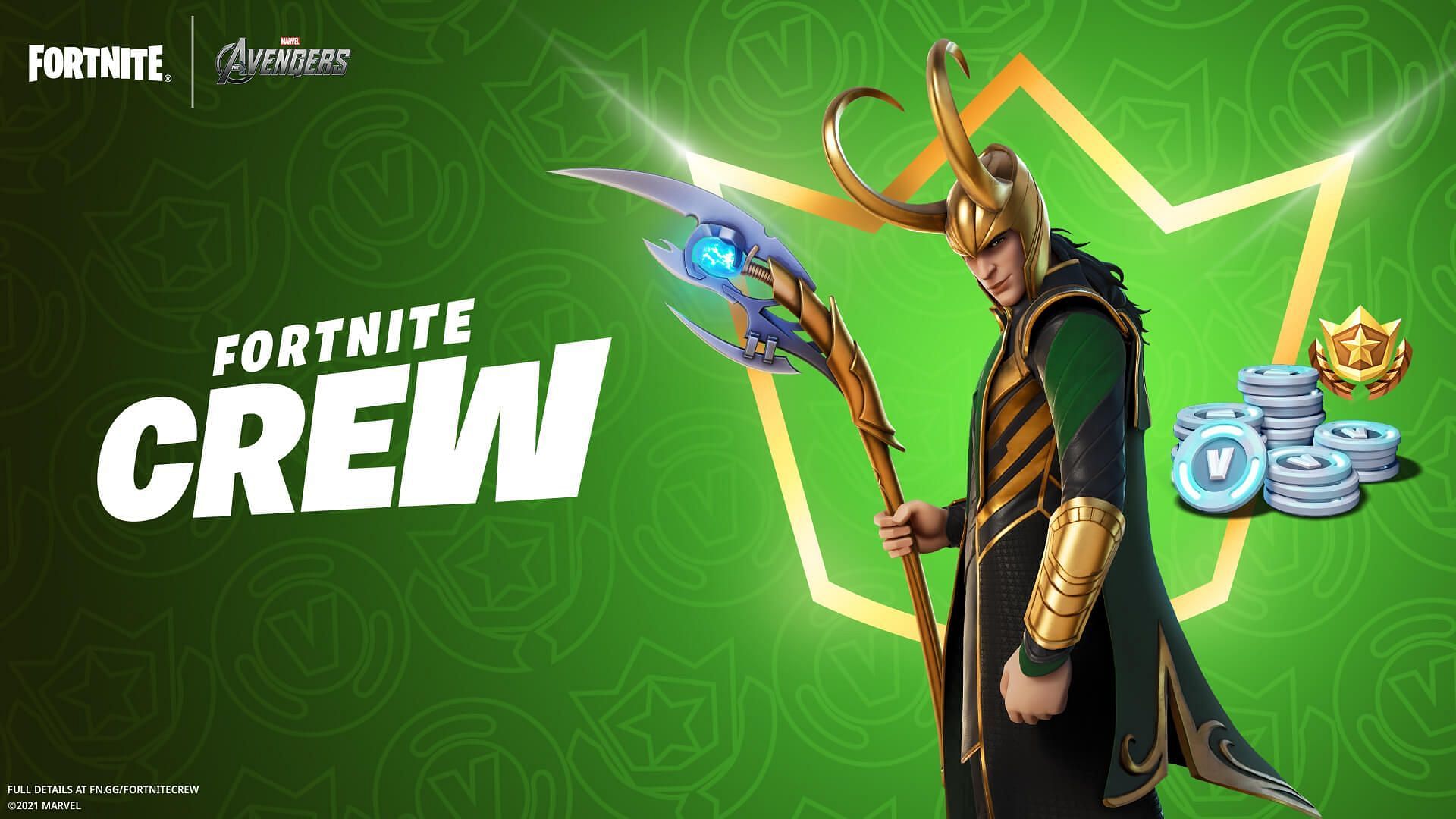 Loki Fortnite Crew skin (Image via Epic Games)