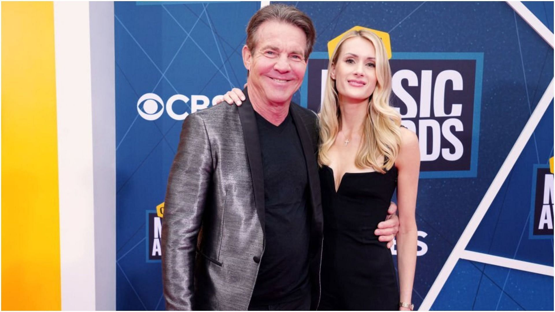 Dennis Quaid and Laura Savoie recently made an appearance on the red carpet of the CMT Music Awards 2022 (Image via Jeff Kravitz/Getty Images)