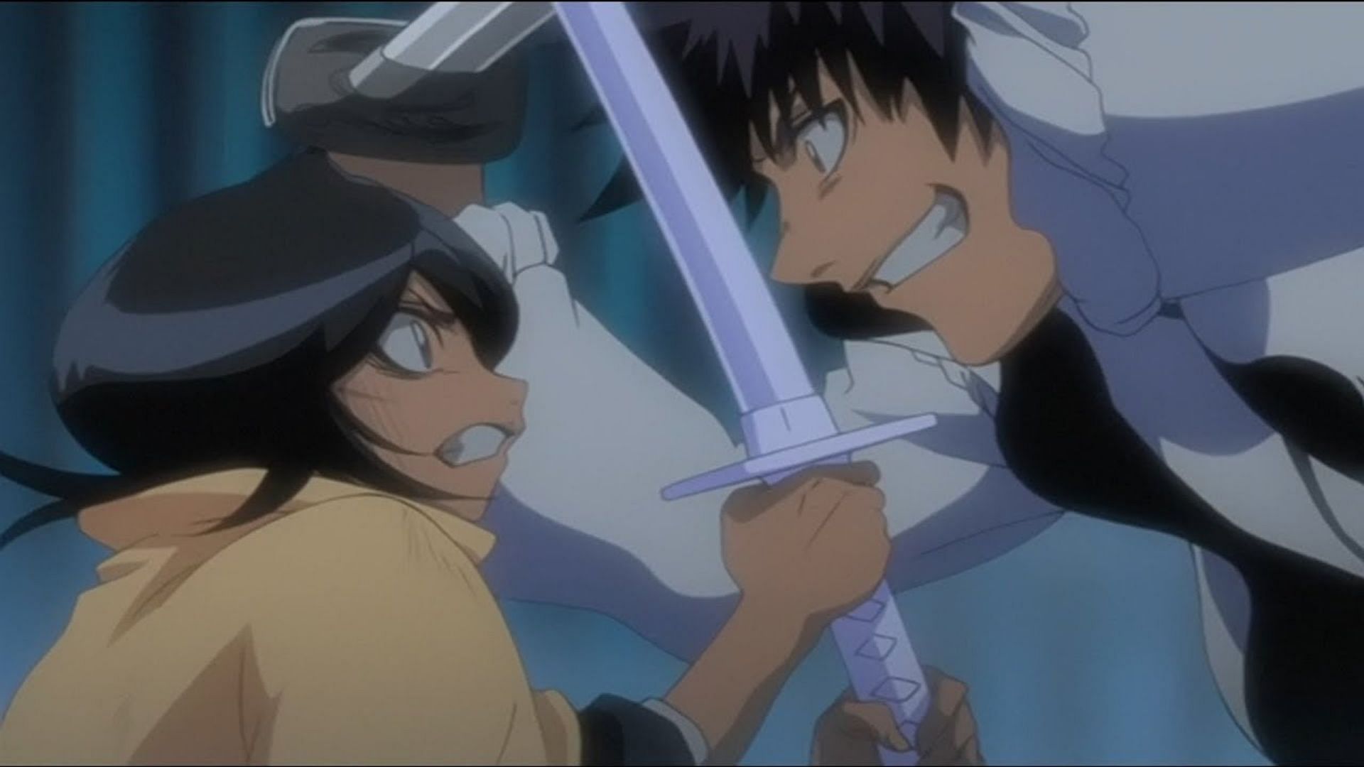 Rukia versus a very annoyingly named Espada (Image via Viz Media)