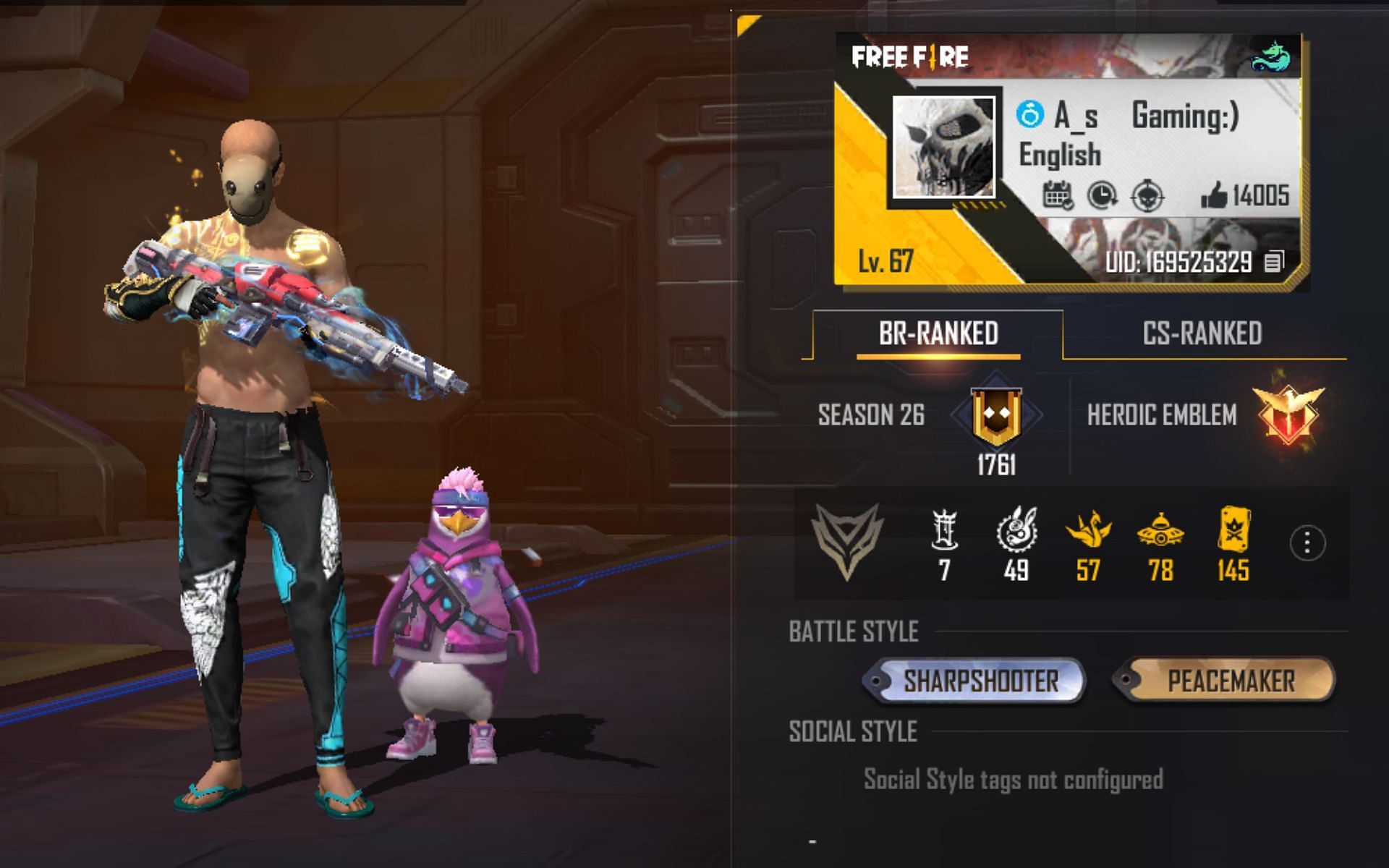 AS Gaming posts videos related to Garena Free Fire (Image via Garena)