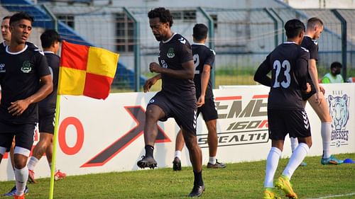 Mohammedan SC players train ahead of their upcoming I-League match against Sreenidi Deccan FC (Image Courtesy: I-League Twitter)