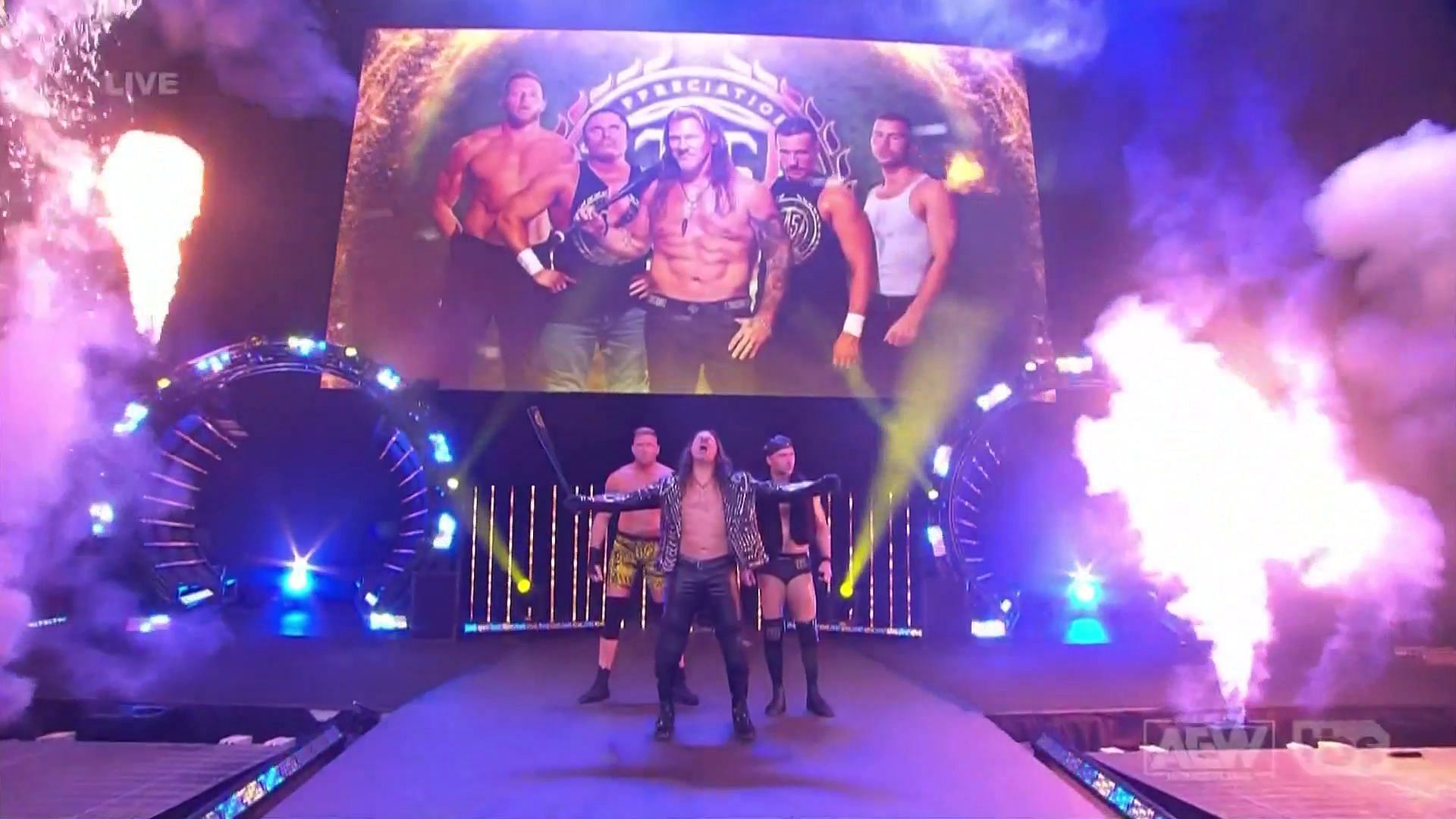 The Jericho Appreciation Society made its way to the ring on AEW Dynamite.