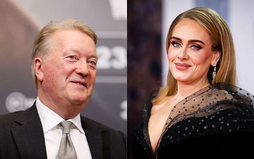 Frank Warren (left) and Adele (right)