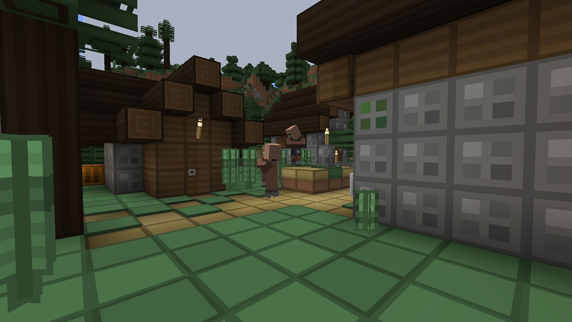 An oCd spruce village. (Image via Minecraft)