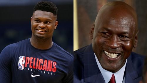 Zion Williamson and Michael Jordan. (Photo: Sportscasting)