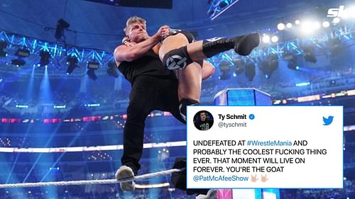 The NFL world went crazy over Pat McAfee's WrestleMania 38 performance