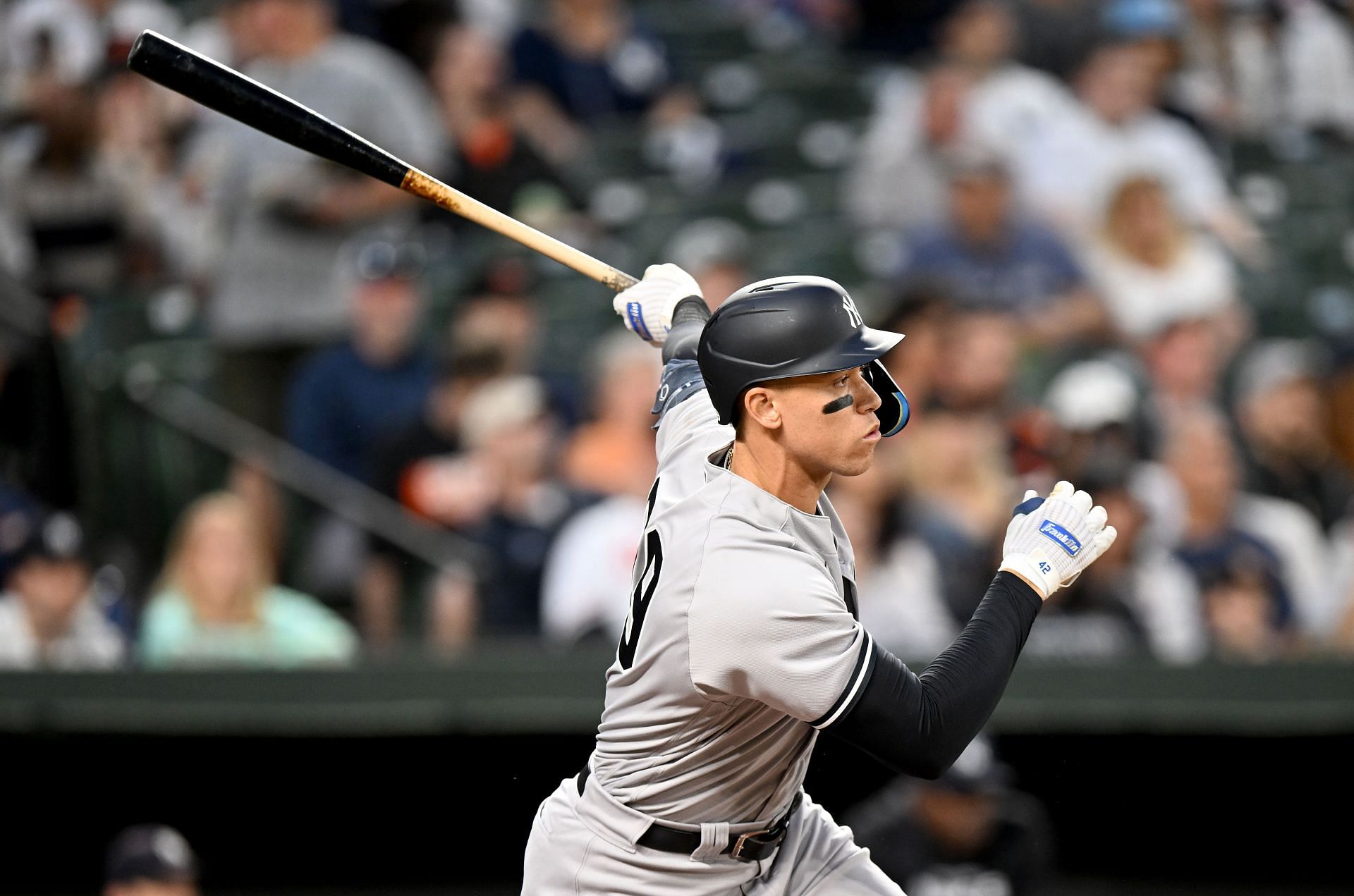 Aaron Judge batting against the Baltimore Orioles